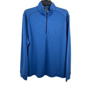 Izod Golf Swingflex Elite Quick-Dry Blue 1/4-Zip Pullover Mens Size M